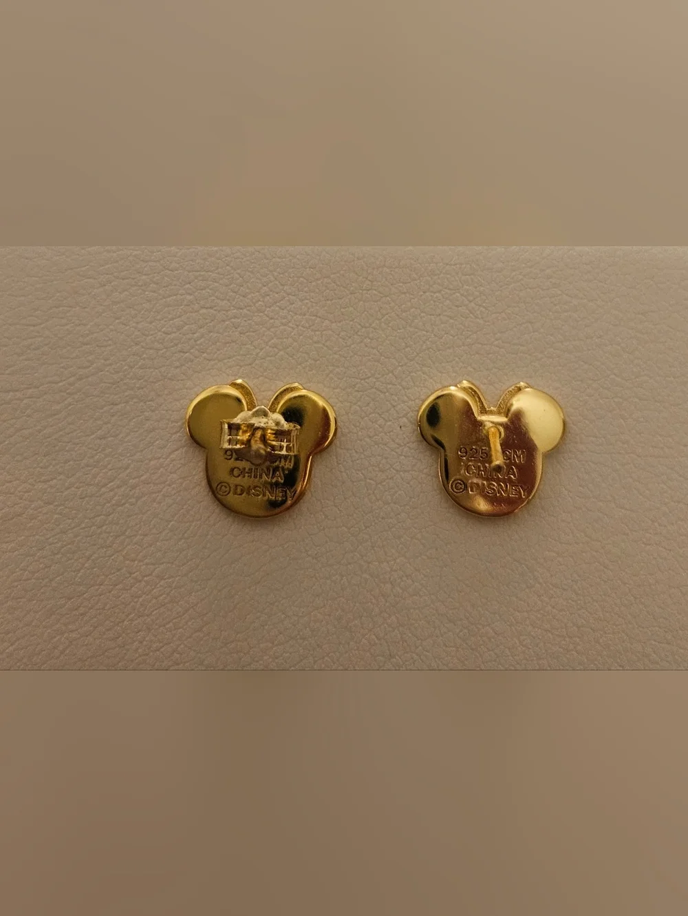 Disney Gold Minnie Bow Stud Earrings - Sparkling Silver Accent - Picture 5 of 5